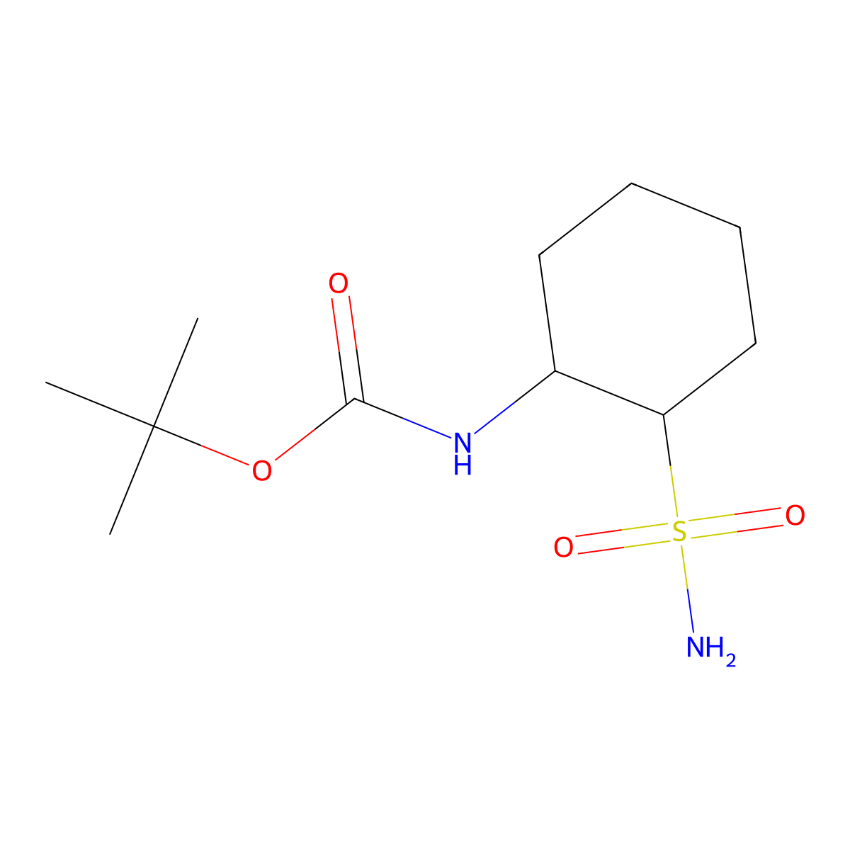 tert-butyl N-[(1S,2R)-2-sulfamoylcyclohexyl]carbamate molecular structure, CAS 2803755-96-4