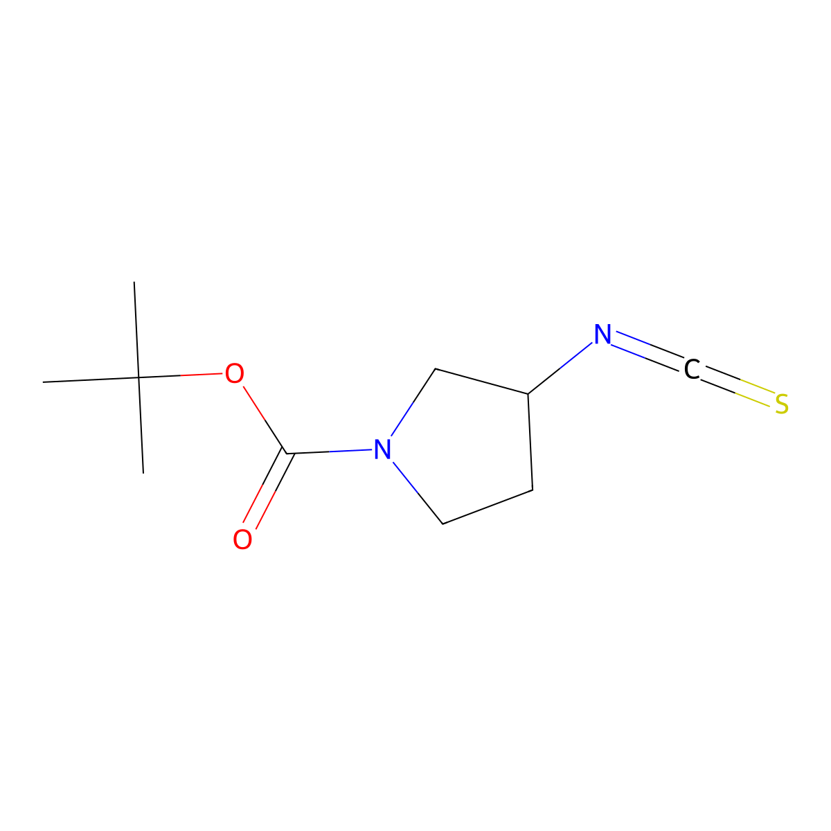 tert-butyl(3R)-3-isothiocyanatopyrrolidine-1-carboxylate molecular structure, CAS 2803755-99-7