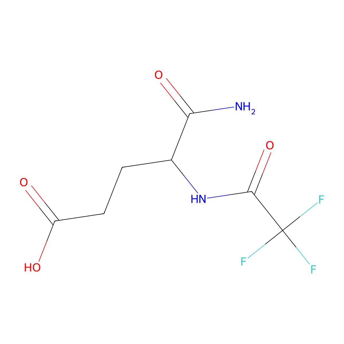 (4S)-4-carbamoyl-4-(2,2,2-trifluoroacetamido)butanoic acid molecular structure, CAS 2803757-20-0