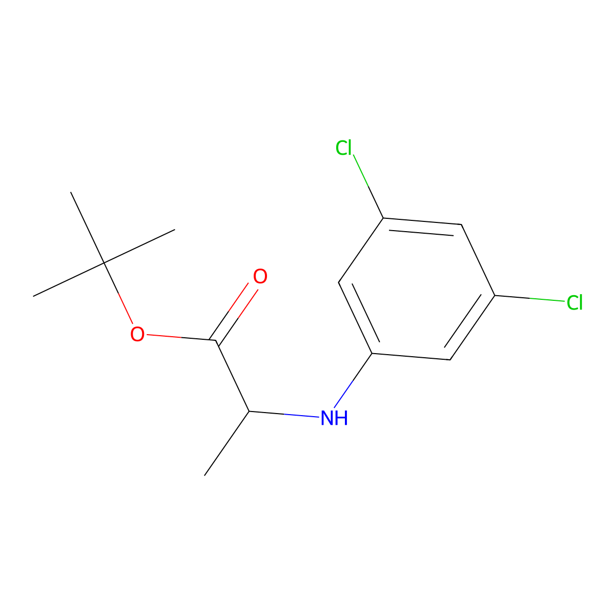 tert-butyl (2S)-2-[(3,5-dichlorophenyl)amino]propanoate molecular structure, CAS 2803757-29-9