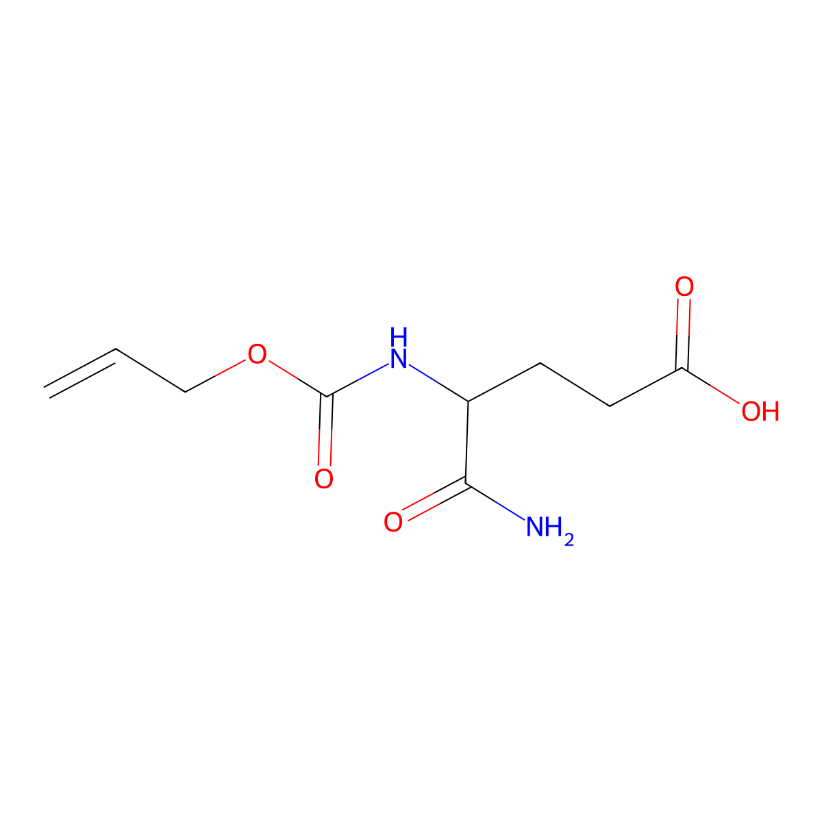 (4S)-4-carbamoyl-4-{[(prop-2-en-1-yloxy)carbonyl]amino}butanoic acid molecular structure, CAS 2803757-49-3