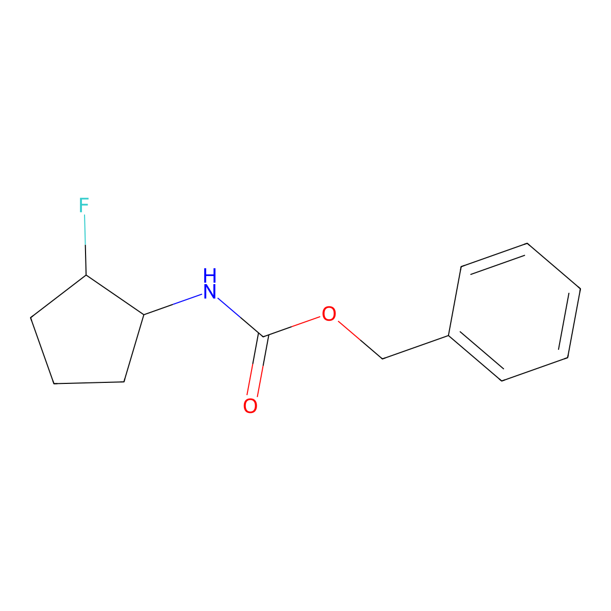benzyl N-[(1S,2S)-2-fluorocyclopentyl]carbamate molecular structure, CAS 2803757-56-2