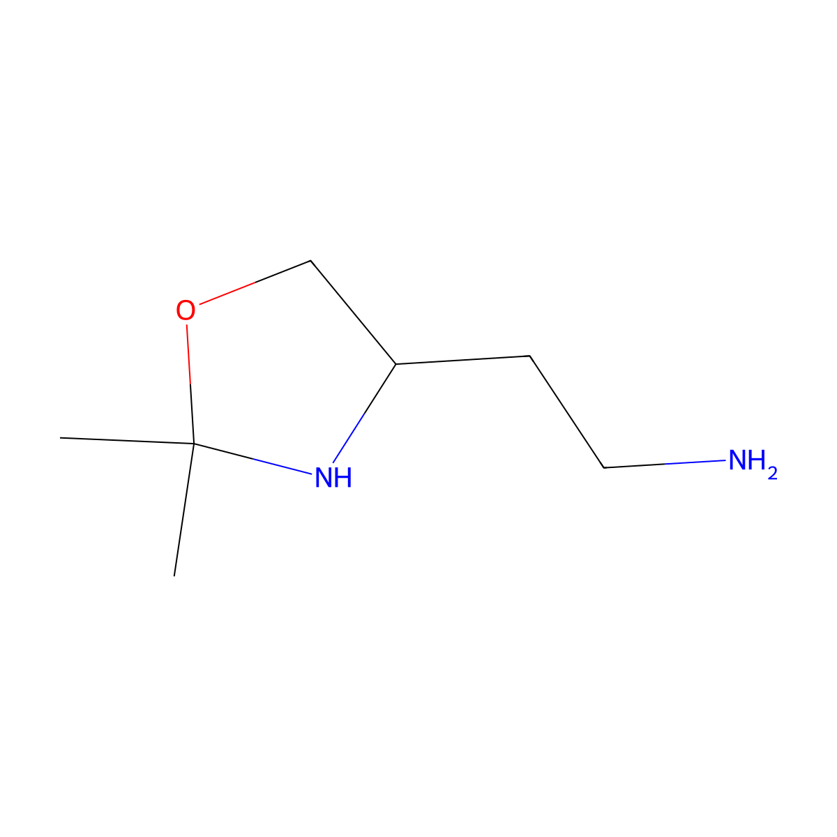2-[(4R)-2,2-dimethyl-1,3-oxazolidin-4-yl]ethan-1-amine molecular structure, CAS 2803757-60-8