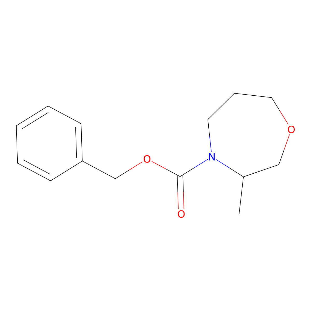 benzyl (3S)-3-methyl-1,4-oxazepane-4-carboxylate molecular structure, CAS 2803757-64-2