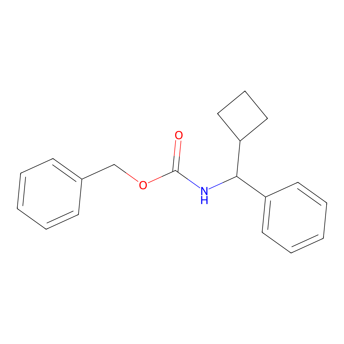 benzyl N-[(R)-cyclobutyl(phenyl)methyl]carbamate molecular structure, CAS 2803757-66-4