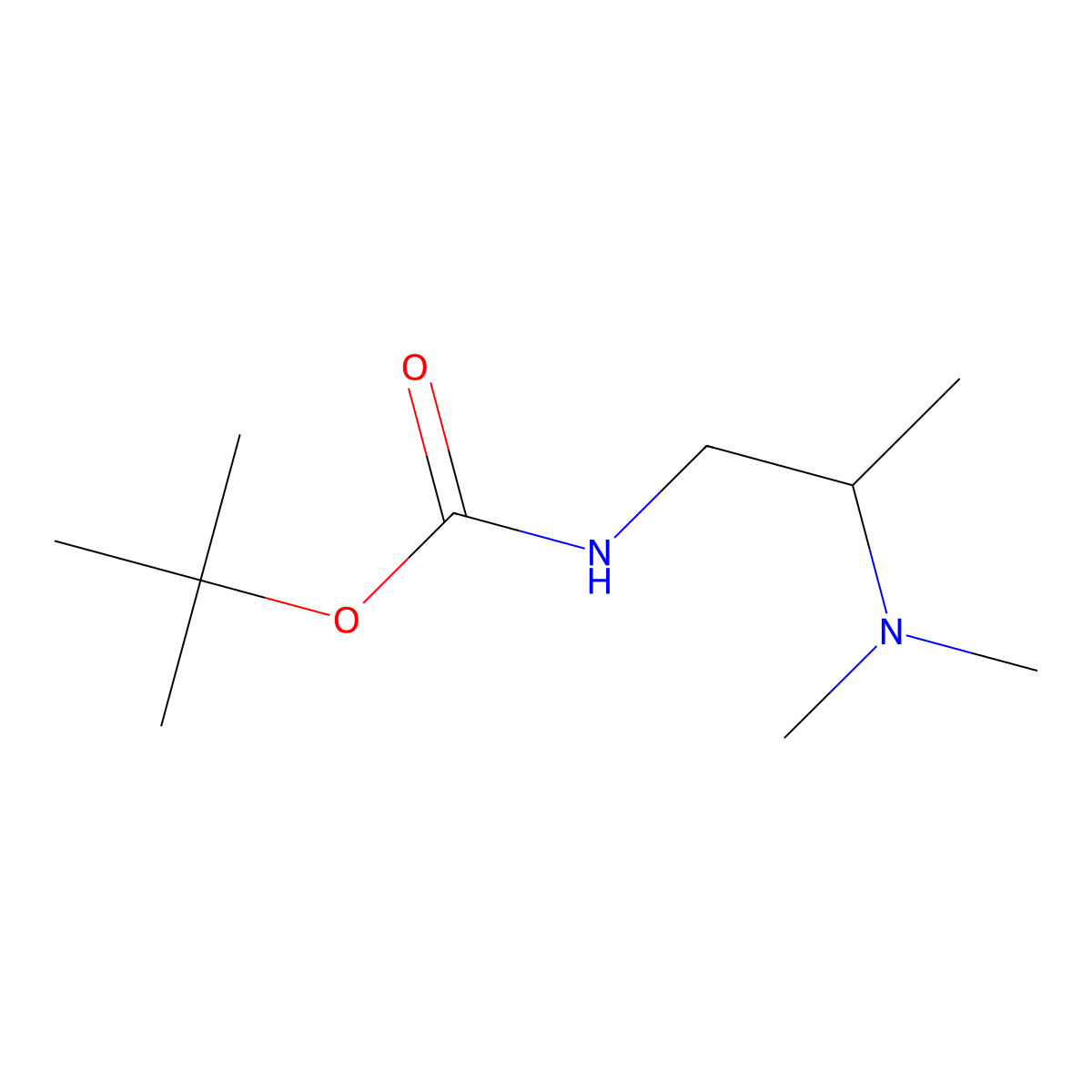 tert-butyl N-[(2R)-2-(dimethylamino)propyl]carbamate molecular structure, CAS 2803757-68-6