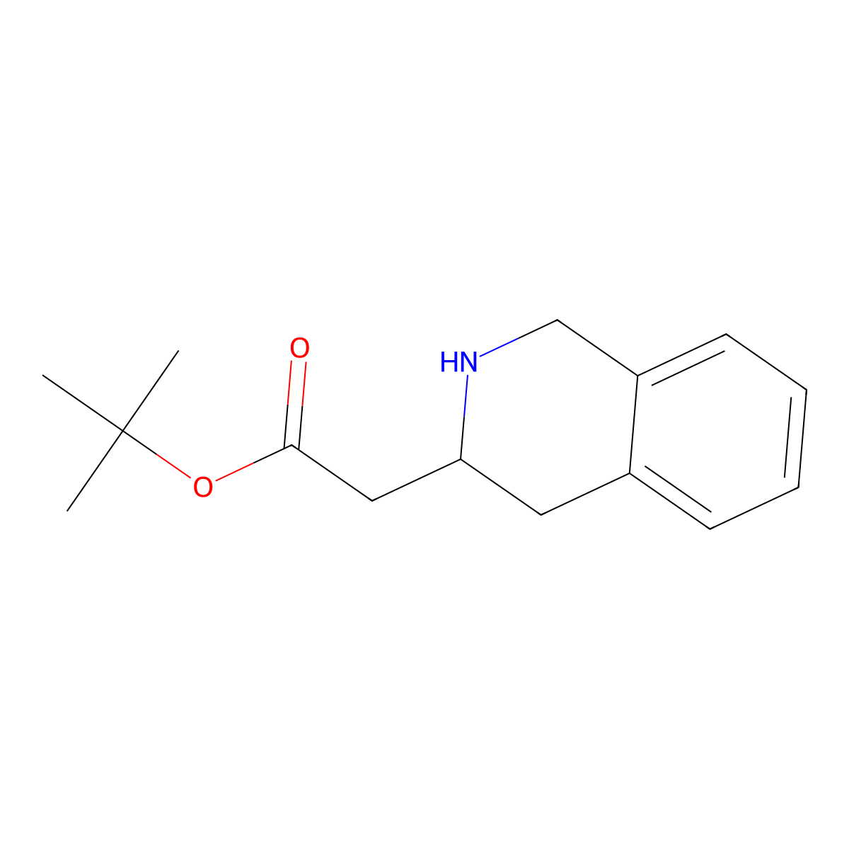 tert-butyl 2-[(3R)-1,2,3,4-tetrahydroisoquinolin-3-yl]acetate molecular structure, CAS 2803757-70-0