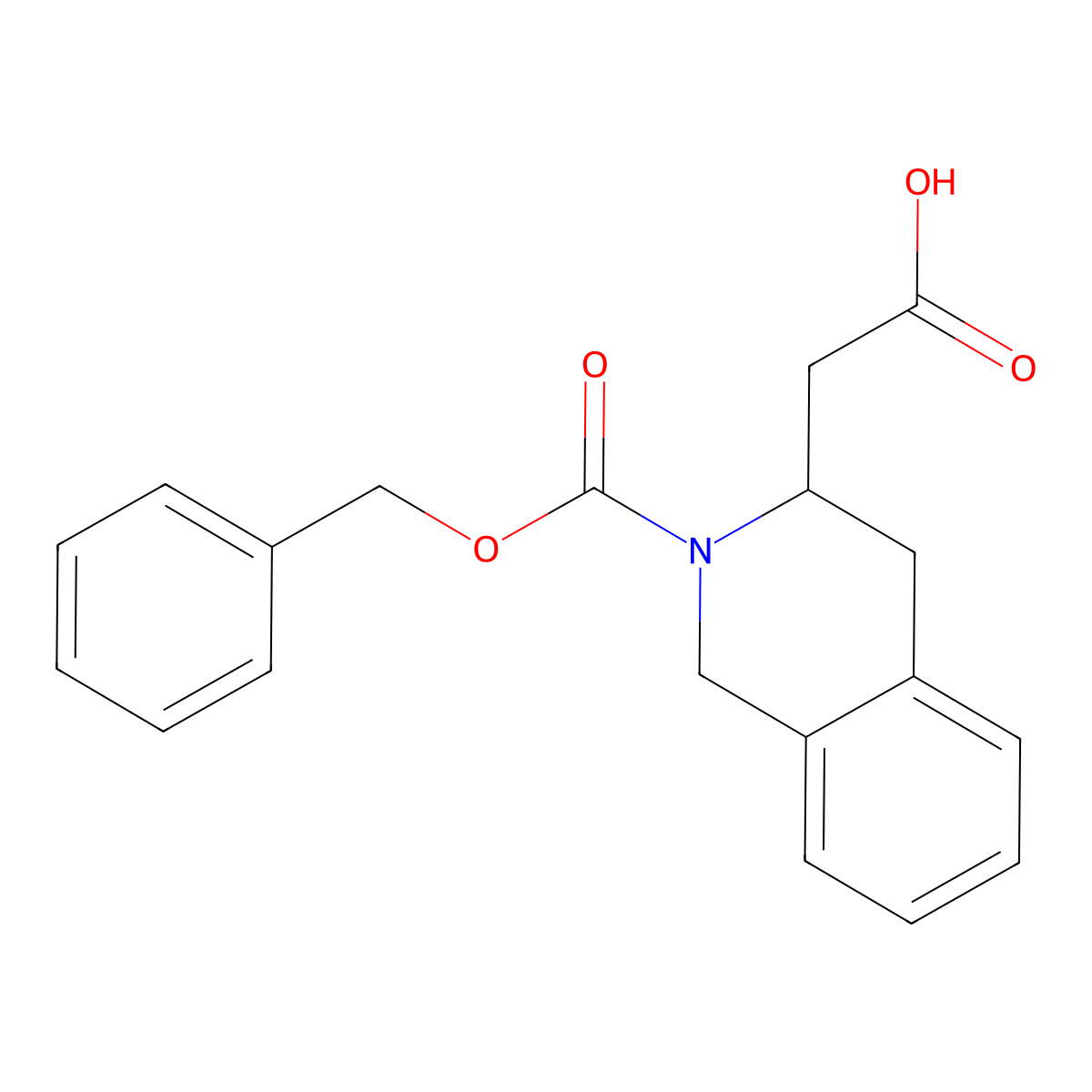 2-[(3R)-2-[(benzyloxy)carbonyl]-1,2,3,4-tetrahydroisoquinolin-3-yl]acetic acid molecular structure, CAS 2803757-75-5