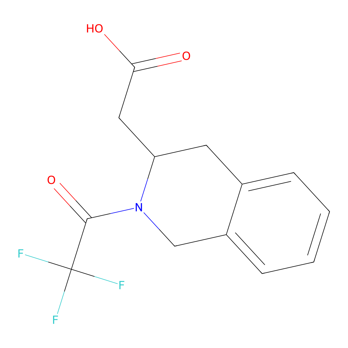 2-[(3R)-2-(2,2,2-trifluoroacetyl)-1,2,3,4-tetrahydroisoquinolin-3-yl]acetic acid molecular structure, CAS 2803757-76-6