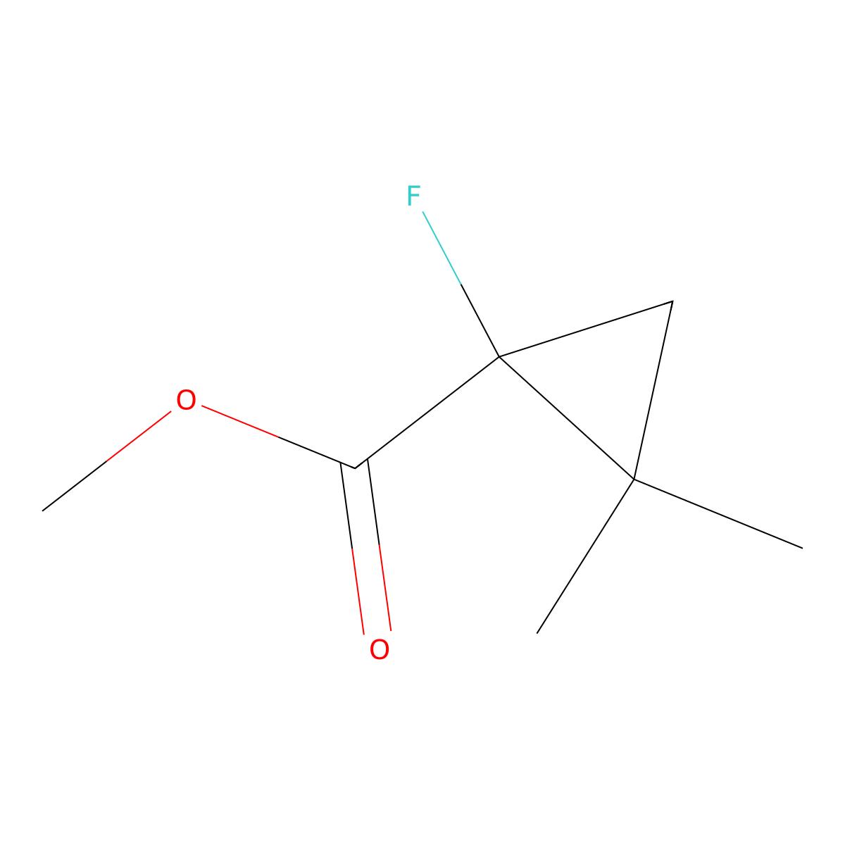 methyl (1S)-1-fluoro-2,2-dimethylcyclopropane-1-carboxylate molecular structure, CAS 2803757-79-9
