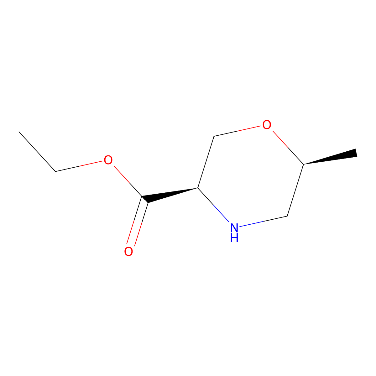 ethyl (3R,6S)-6-methylmorpholine-3-carboxylate molecular structure, CAS 2803757-81-3