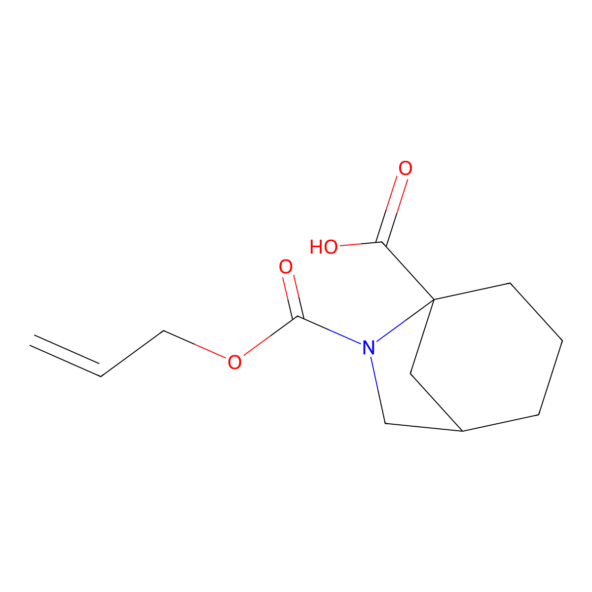 (1S,5R)-6-[(prop-2-en-1-yloxy)carbonyl]-6-azabicyclo[3.2.1]octane-5-carboxylic acid molecular structure, CAS 2803758-32-7