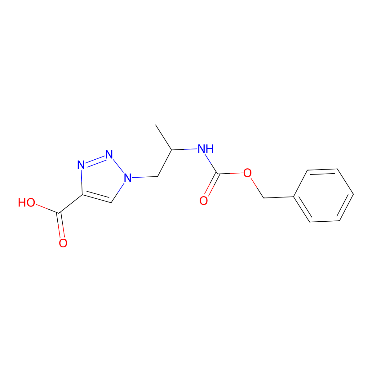 1-[(2R)-2-{[(benzyloxy)carbonyl]amino}propyl]-1H-1,2,3-triazole-4-carboxylic acid molecular structure, CAS 2803758-40-7