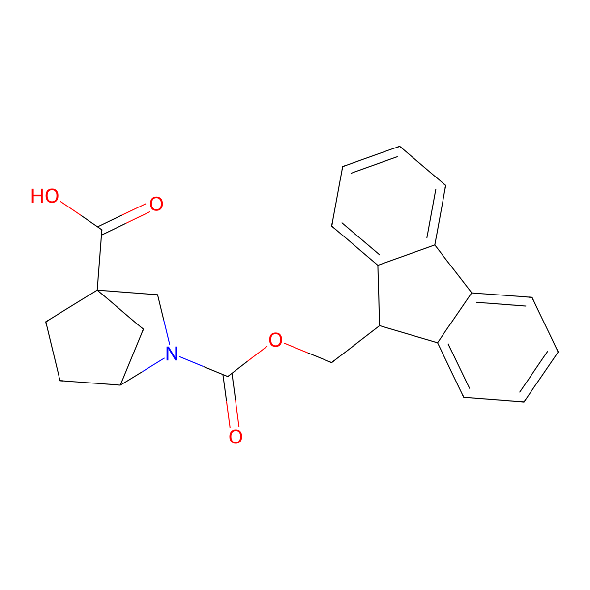 (1S,4S)-2-{[(9H-fluoren-9-yl)methoxy]carbonyl}-2-azabicyclo[2.2.1]heptane-4-carboxylic acid molecular structure, CAS 2803758-41-8