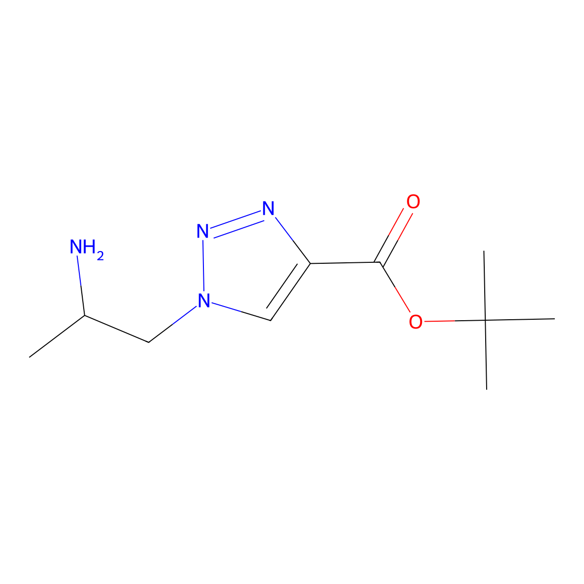 tert-butyl 1-[(2S)-2-aminopropyl]-1H-1,2,3-triazole-4-carboxylate molecular structure, CAS 2803758-50-9