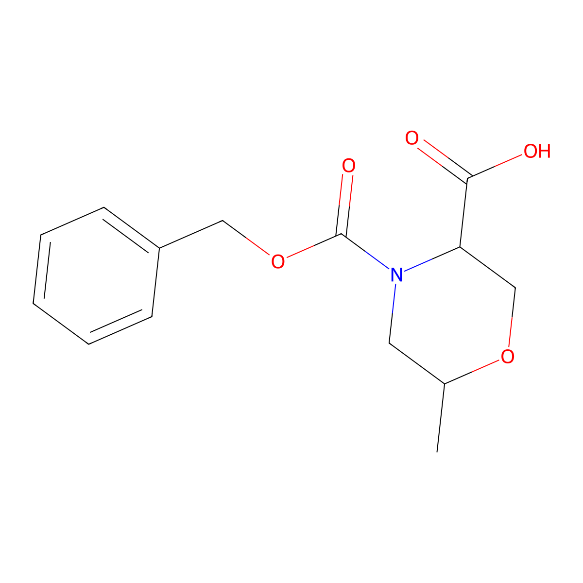 (3R,6S)-4-[(benzyloxy)carbonyl]-6-methylmorpholine-3-carboxylic acid molecular structure, CAS 2803758-71-4