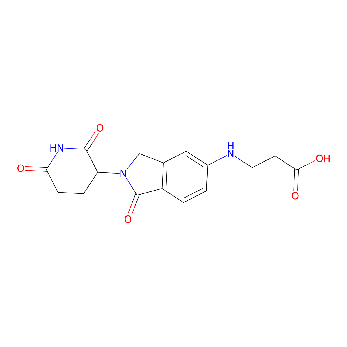 3-{[2-(2,6-dioxopiperidin-3-yl)-1-oxo-2,3-dihydro-1H-isoindol-5-yl]amino}propanoic acid molecular structure, CAS 2803819-58-9
