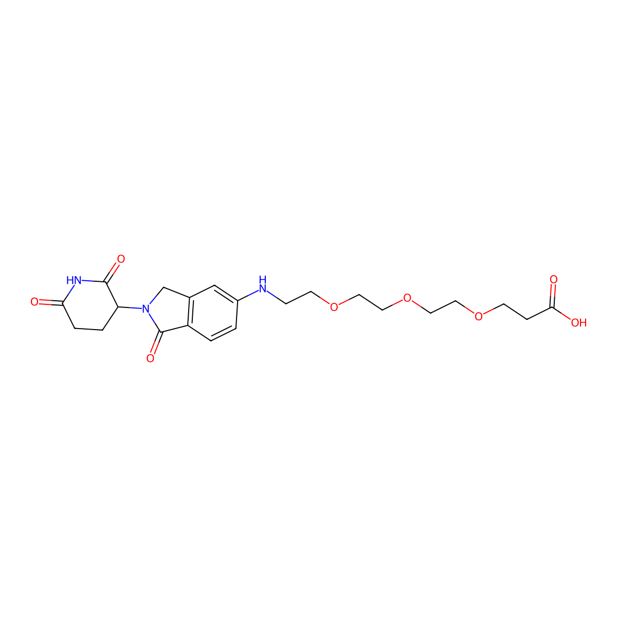 Glutarimide-Isoindolinone-NH-PEG3-COOH molecular structure, CAS 2803819-65-8