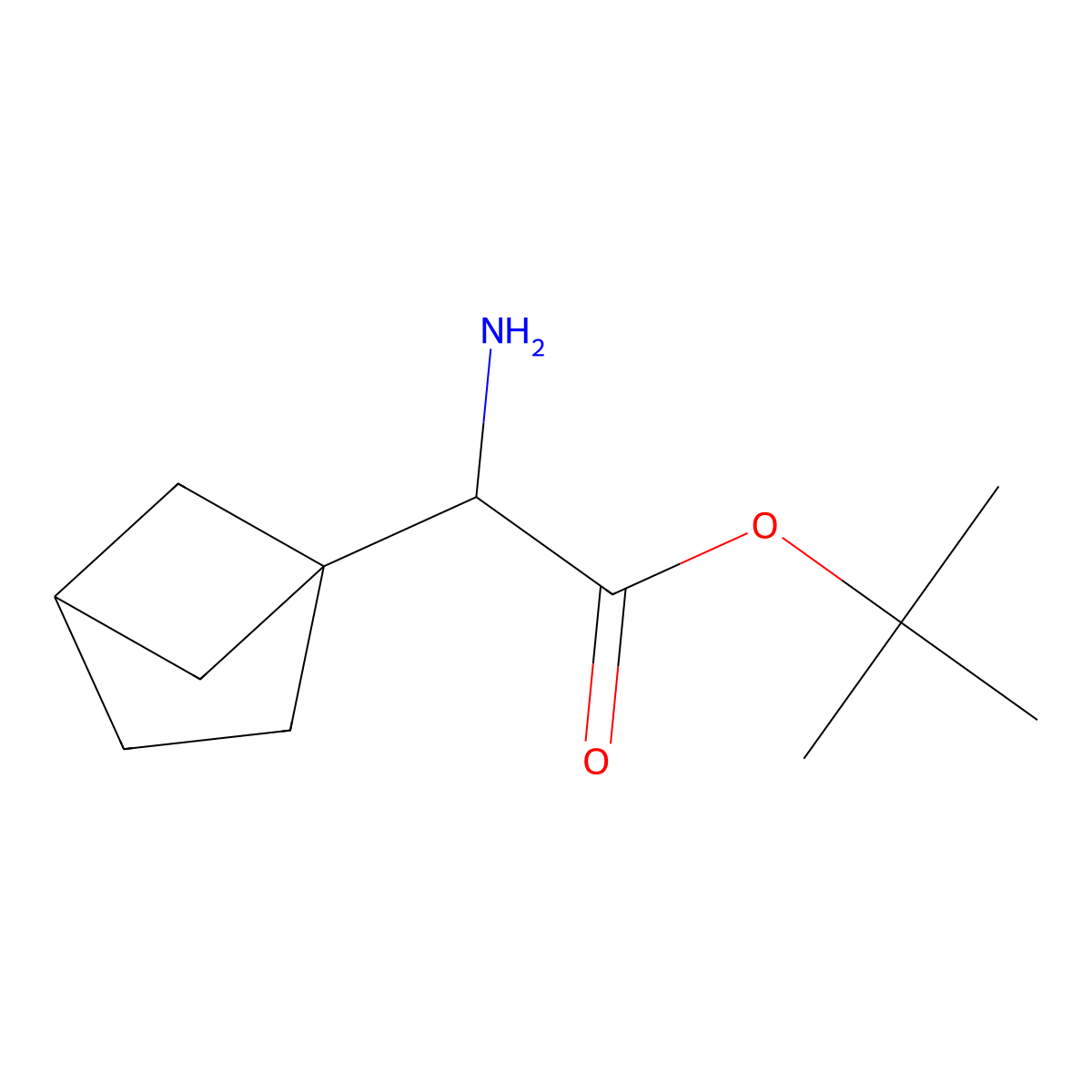 Tert-butyl 2-amino-2-{bicyclo[2.1.1]hexan-1-yl}acetate molecular structure, CAS 2803819-67-0