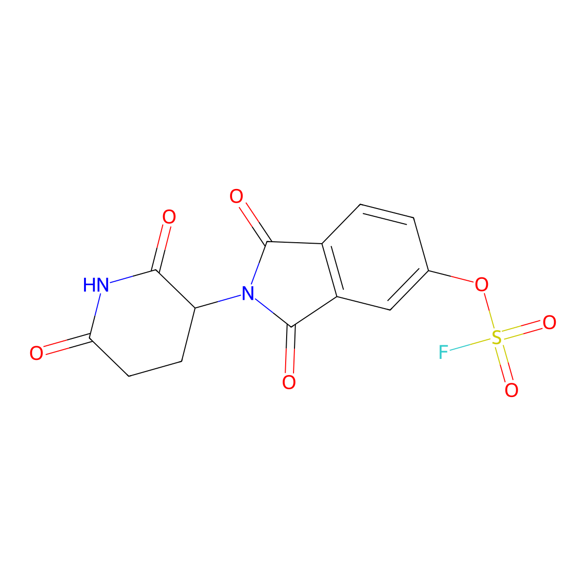 2-(2,6-dioxopiperidin-3-yl)-1,3-dioxo-2,3-dihydro-1H-isoindol-5-ylsulfurofluoridate molecular structure, CAS 2803819-74-9