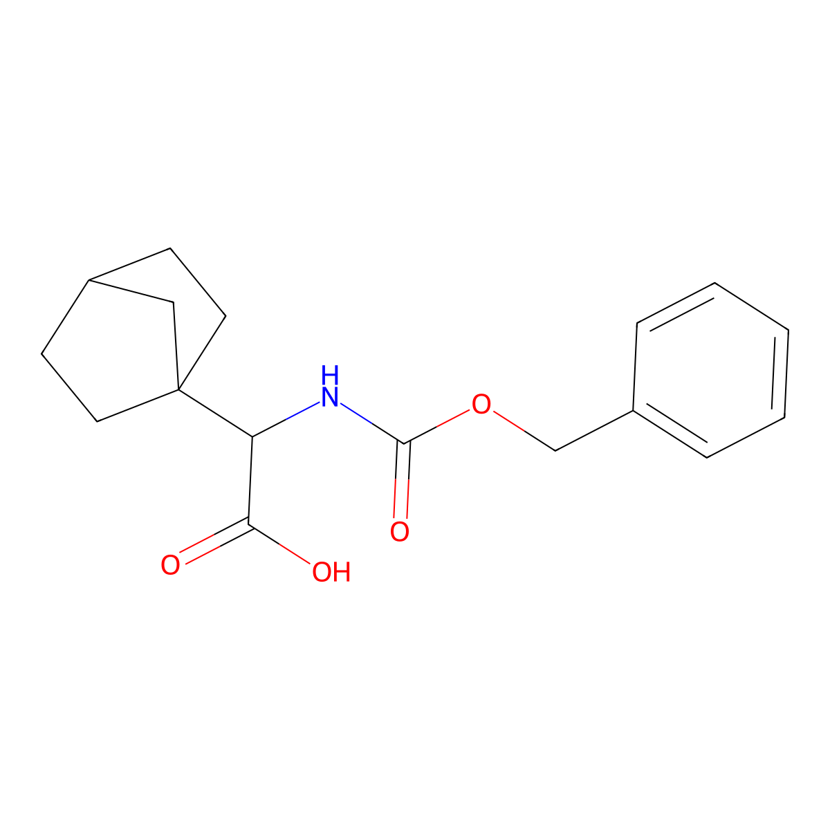 2-{[(Benzyloxy)carbonyl]amino}-2-{bicyclo[2.2.1]heptan-1-yl}acetic acid molecular structure, CAS 2803819-93-2