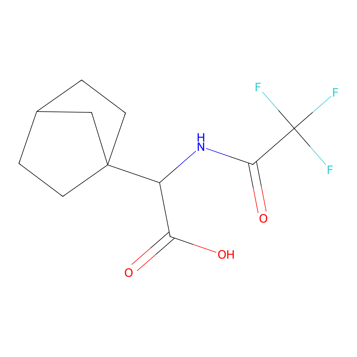 2-{Bicyclo[2.2.1]heptan-1-yl}-2-(2,2,2-trifluoroacetamido)acetic acid molecular structure, CAS 2803822-84-4
