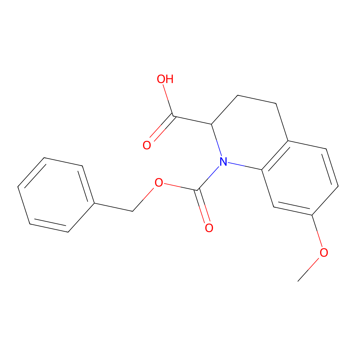1-[(Benzyloxy)carbonyl]-7-methoxy-1,2,3,4-tetrahydroquinoline-2-carboxylic acid molecular structure, CAS 2803822-89-9