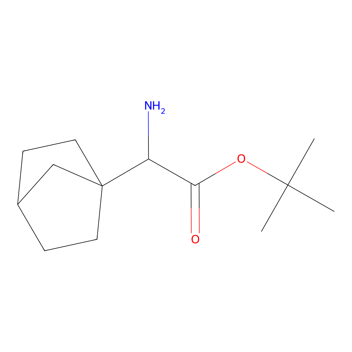 Tert-butyl 2-amino-2-{bicyclo[2.2.1]heptan-1-yl}acetate molecular structure, CAS 2803822-90-2