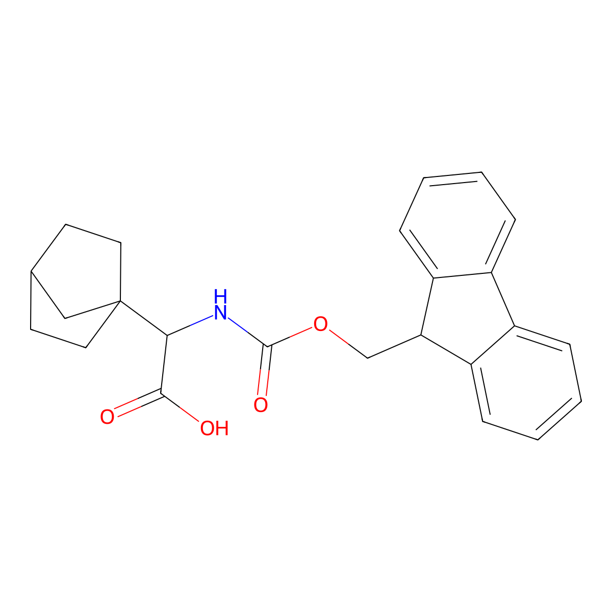 2-{bicyclo[2.2.1]heptan-1-yl}-2-({[(9H-fluoren-9-yl)methoxy]carbonyl}amino)acetic acid molecular structure, CAS 2803822-97-9