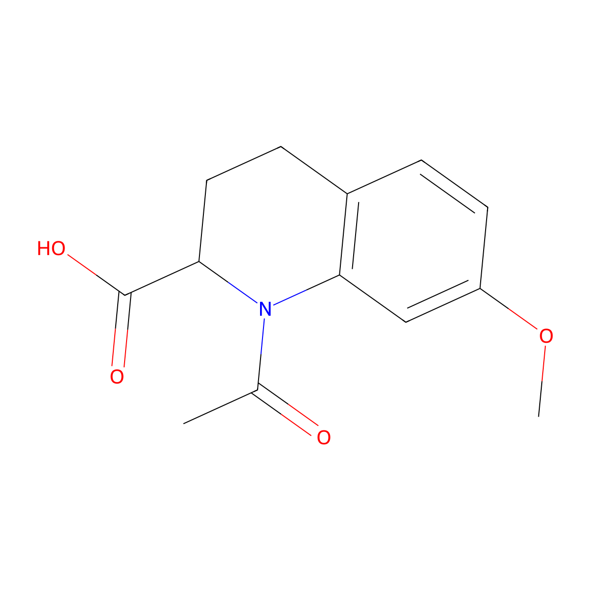 1-Acetyl-7-methoxy-1,2,3,4-tetrahydroquinoline-2-carboxylic acid molecular structure, CAS 2803823-17-6