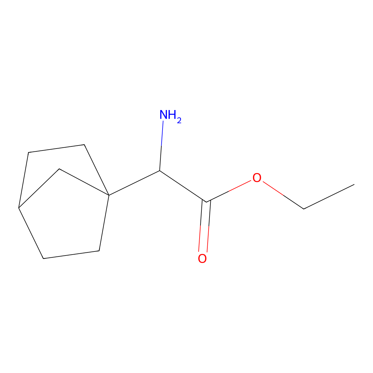 Ethyl 2-amino-2-{bicyclo[2.2.1]heptan-1-yl}acetate molecular structure, CAS 2803823-34-7