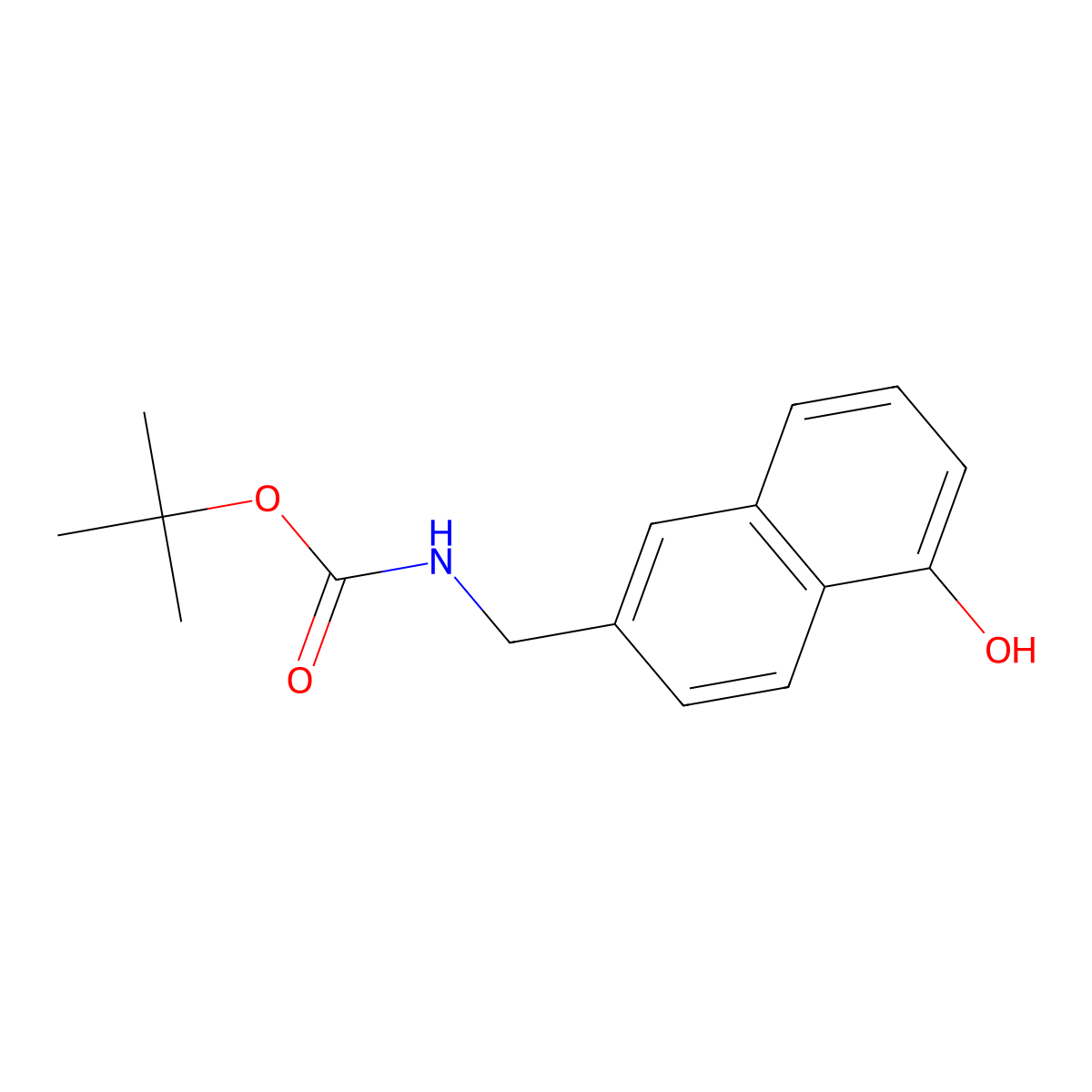 tert-butyl N-[(5-hydroxynaphthalen-2-yl)methyl]carbamate molecular structure, CAS 2803823-39-2