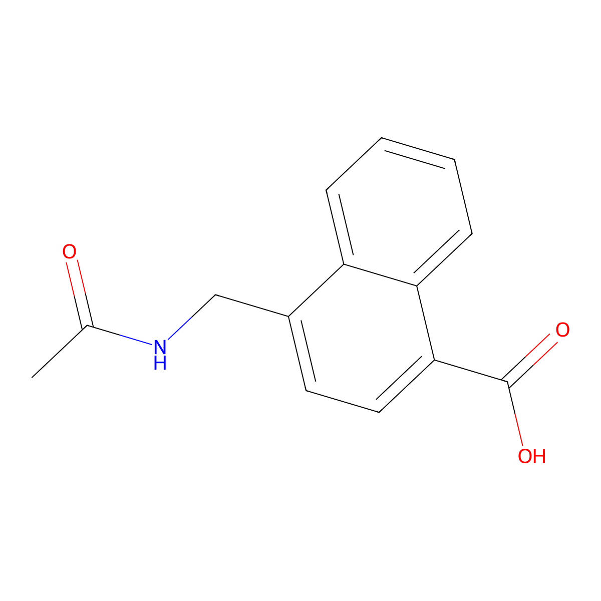 4-(Acetamidomethyl)naphthalene-1-carboxylic acid molecular structure, CAS 2803823-46-1