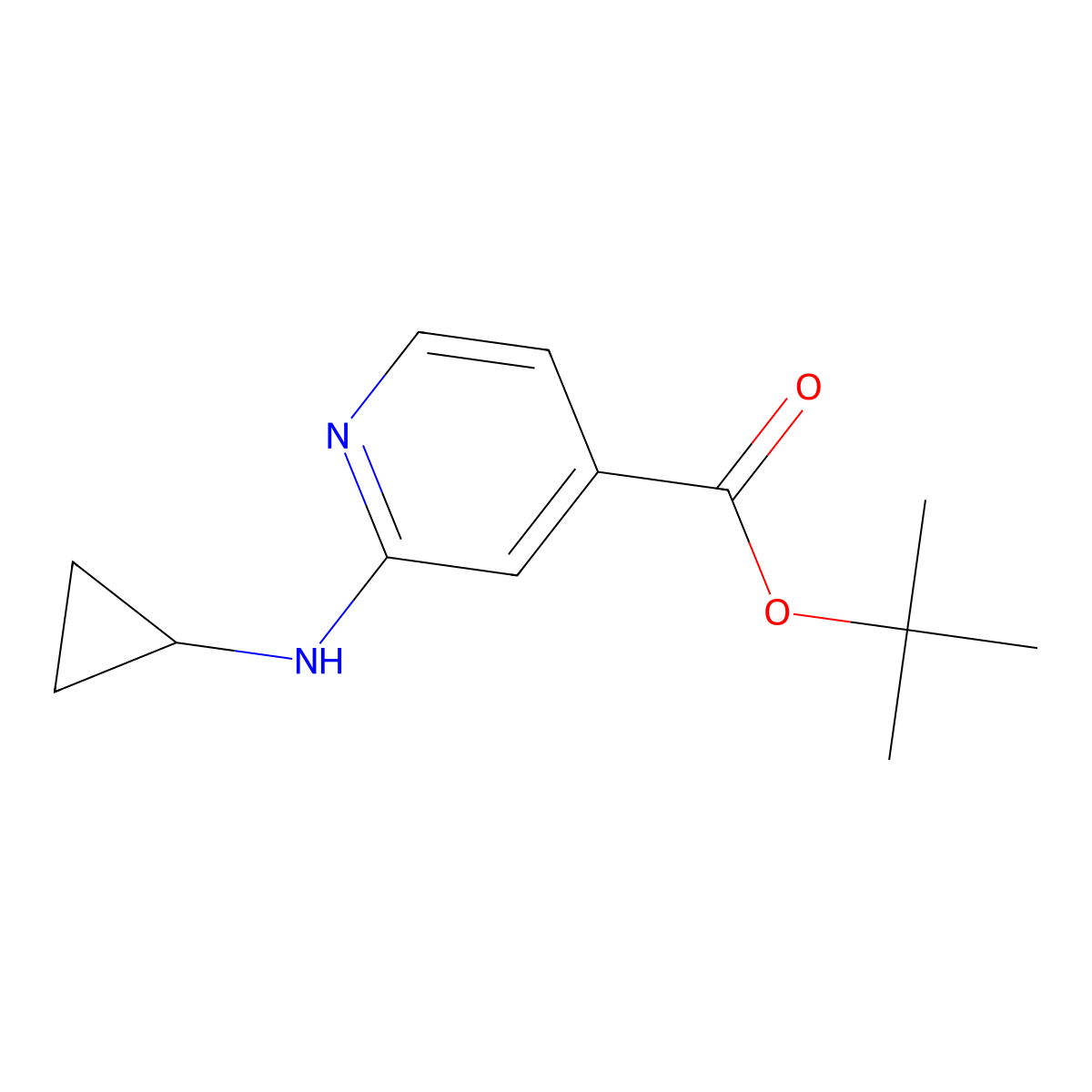Tert-butyl 2-(cyclopropylamino)pyridine-4-carboxylate molecular structure, CAS 2803823-69-8