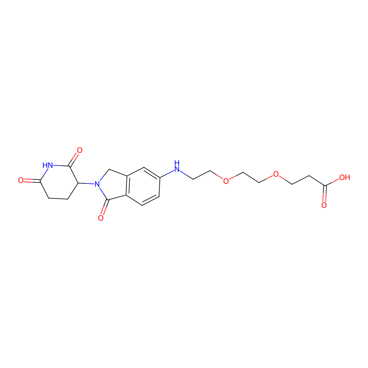 Glutarimide-Isoindolinone-NH-PEG2-COOH molecular structure, CAS 2803827-03-2