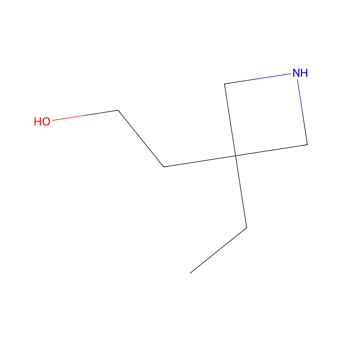 2-(3-Ethylazetidin-3-yl)ethan-1-ol molecular structure, CAS 2803827-15-6