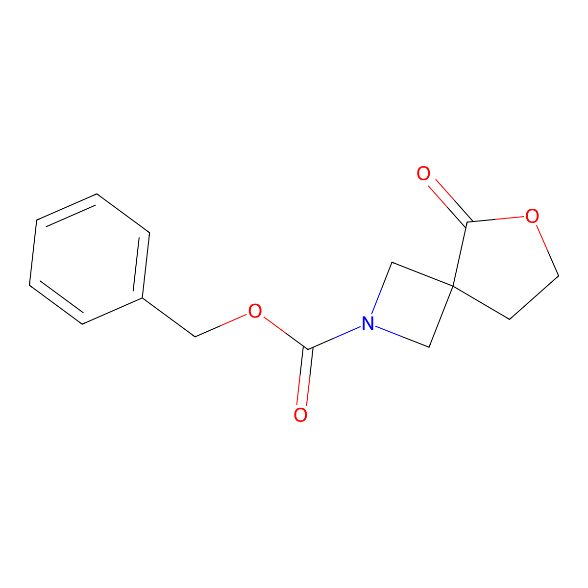 Benzyl 5-oxo-6-oxa-2-azaspiro[3.4]octane-2-carboxylate molecular structure, CAS 2803827-20-3