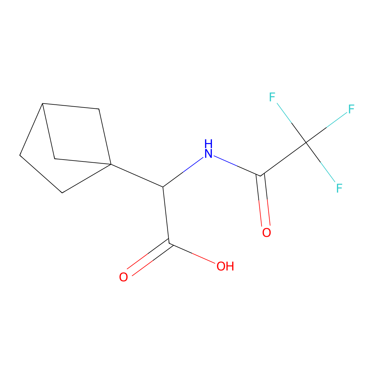 2-{Bicyclo[2.1.1]hexan-1-yl}-2-(2,2,2-trifluoroacetamido)acetic acid molecular structure, CAS 2803827-53-2