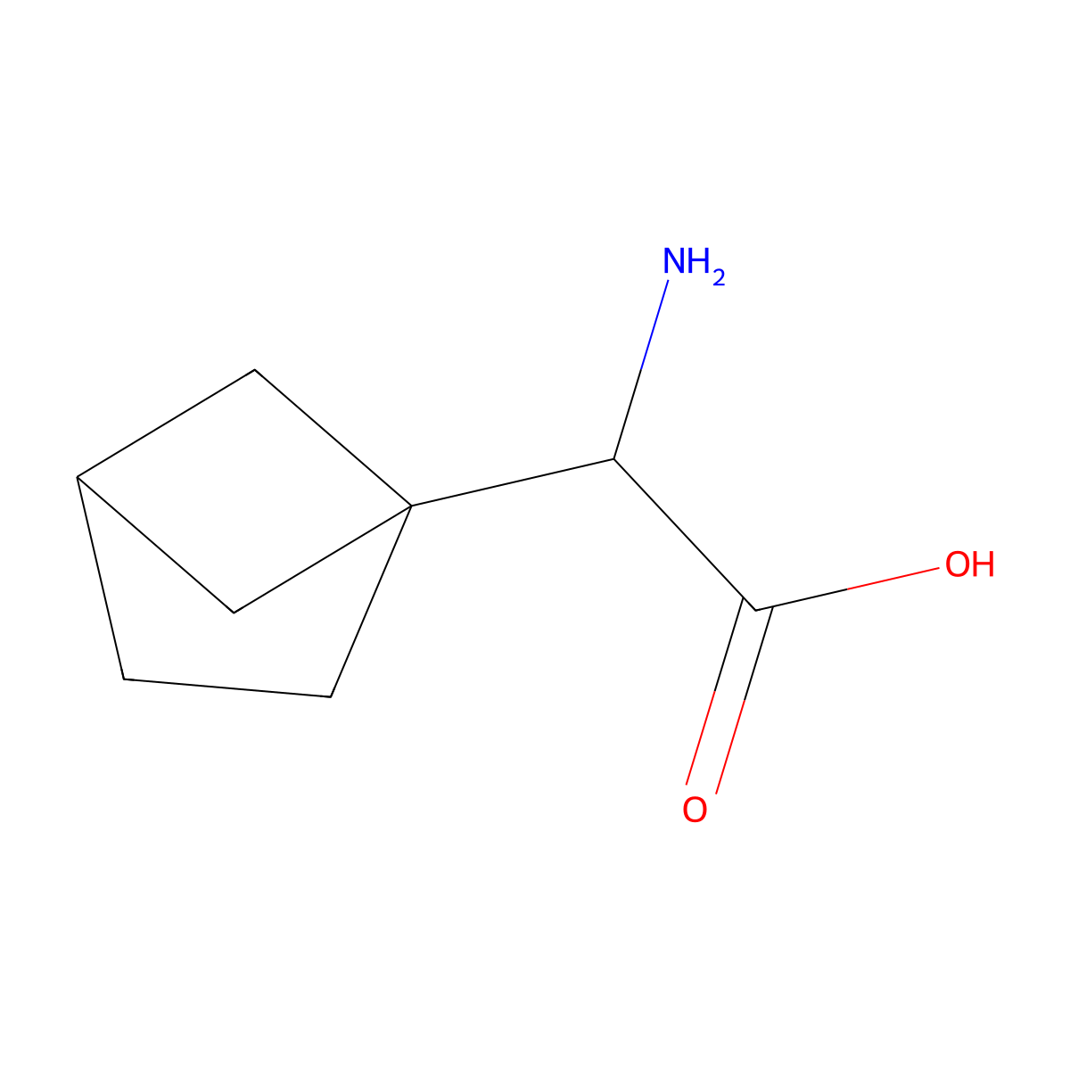 2-Amino-2-{bicyclo[2.1.1]hexan-1-yl}acetic acid molecular structure, CAS 2803827-66-7