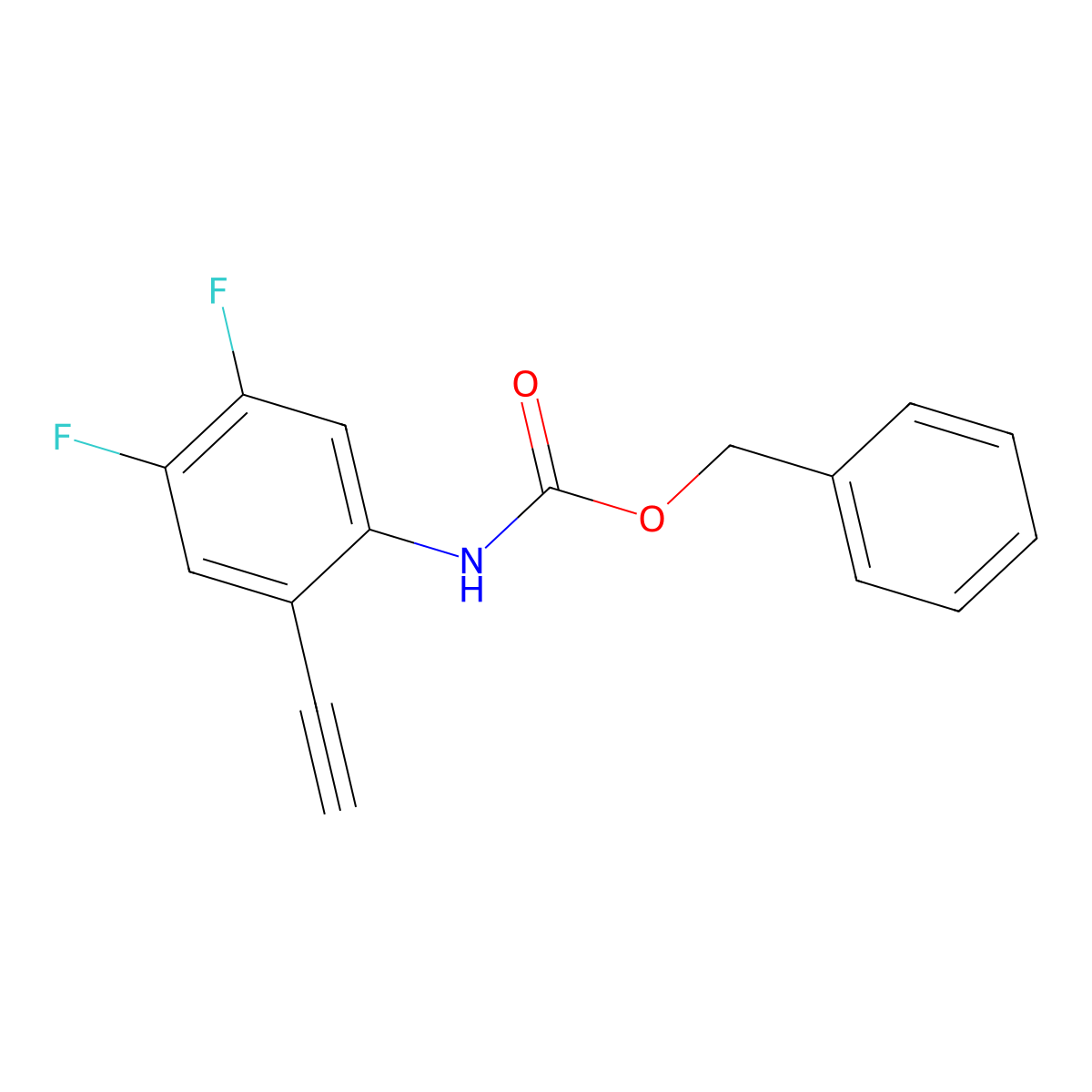 benzyl N-(2-ethynyl-4,5-difluorophenyl)carbamate molecular structure, CAS 2803827-84-9