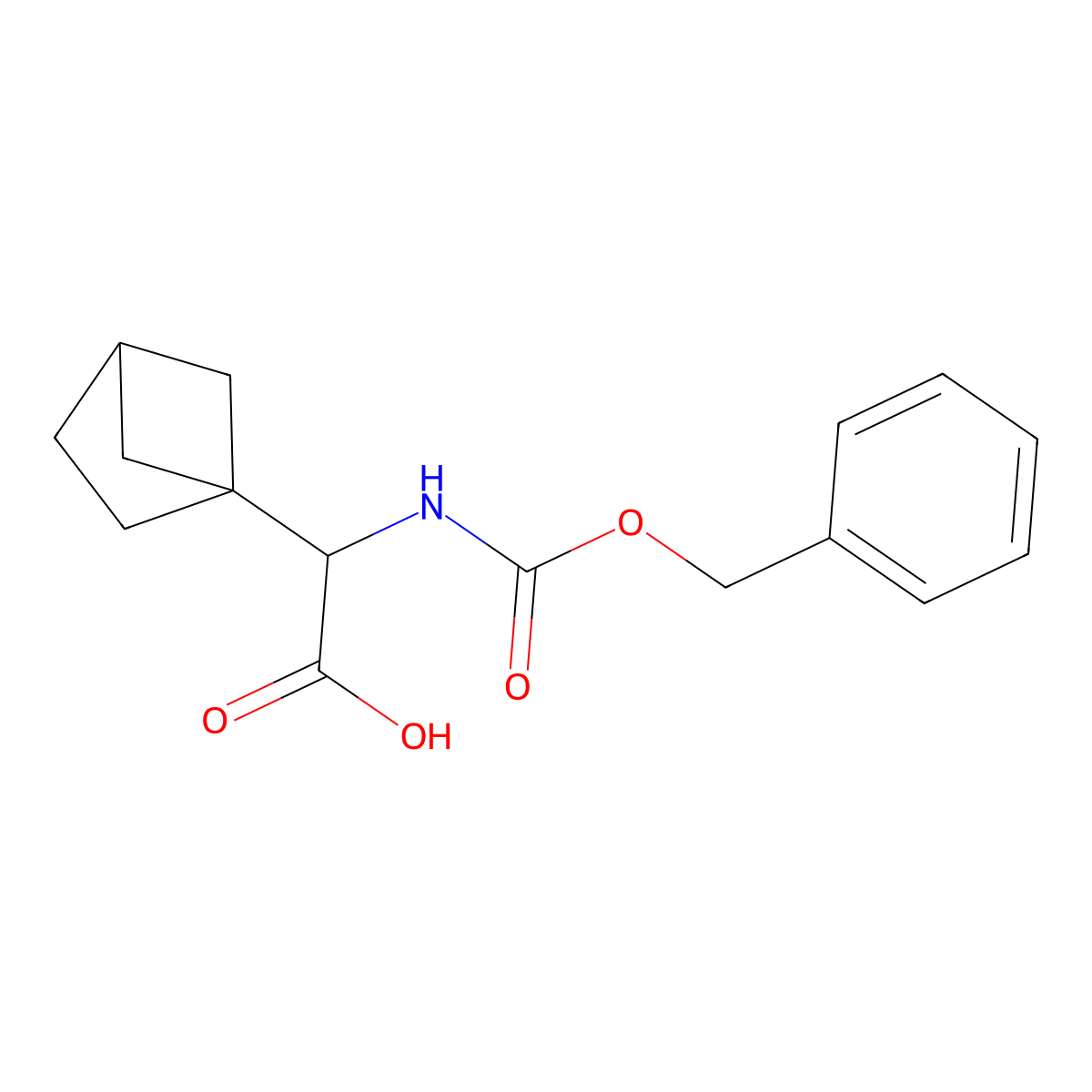 2-{[(Benzyloxy)carbonyl]amino}-2-{bicyclo[2.1.1]hexan-1-yl}acetic acid molecular structure, CAS 2803827-85-0