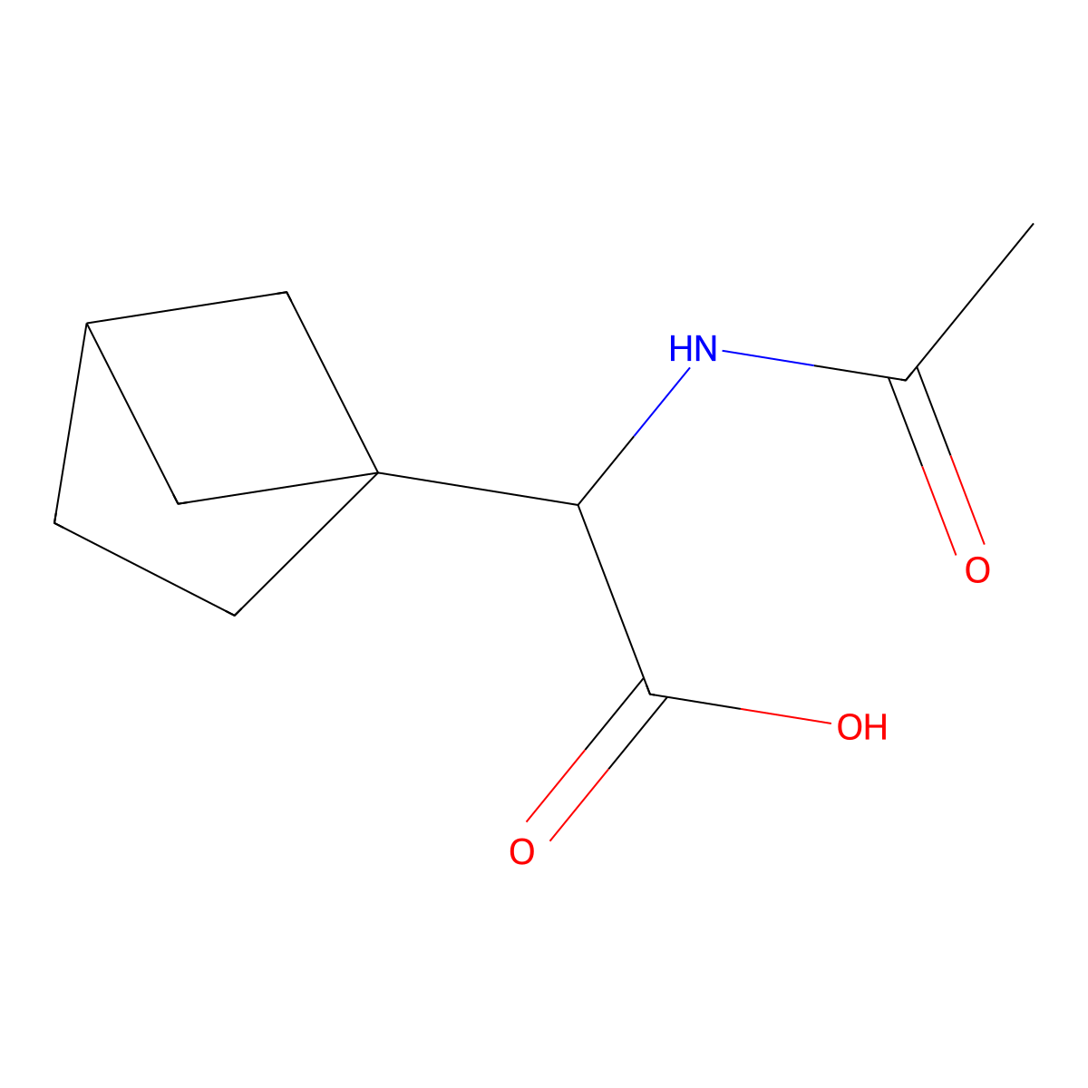 2-{Bicyclo[2.1.1]hexan-1-yl}-2-acetamidoacetic acid molecular structure, CAS 2803827-91-8