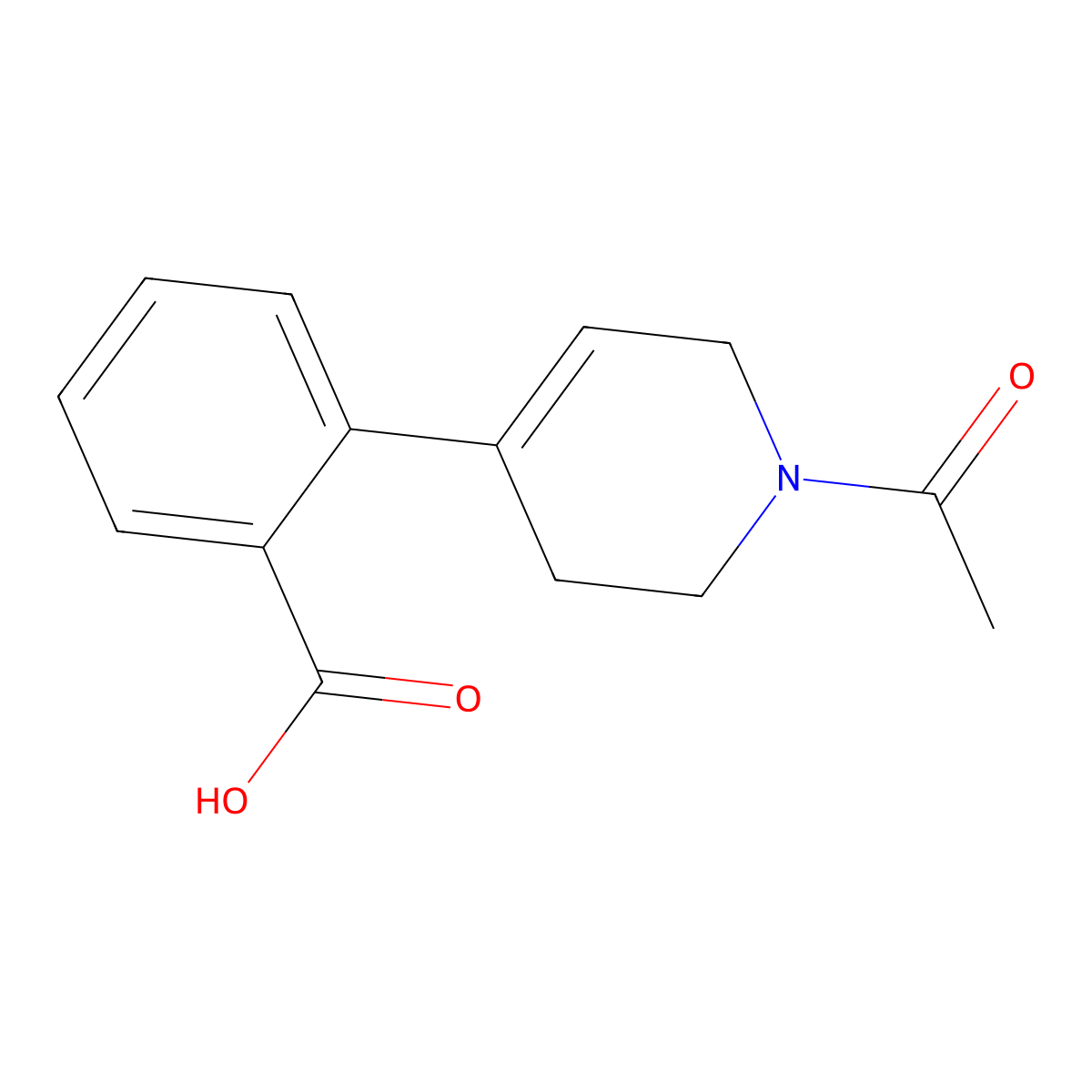 2-(1-Acetyl-1,2,3,6-tetrahydropyridin-4-yl)benzoic acid molecular structure, CAS 2803827-92-9