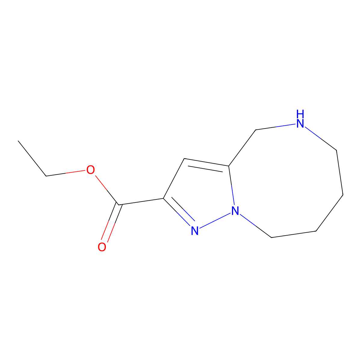 ethyl 4H,5H,6H,7H,8H,9H-pyrazolo[1,5-a][1,4]diazocine-2-carboxylate molecular structure, CAS 2803827-97-4