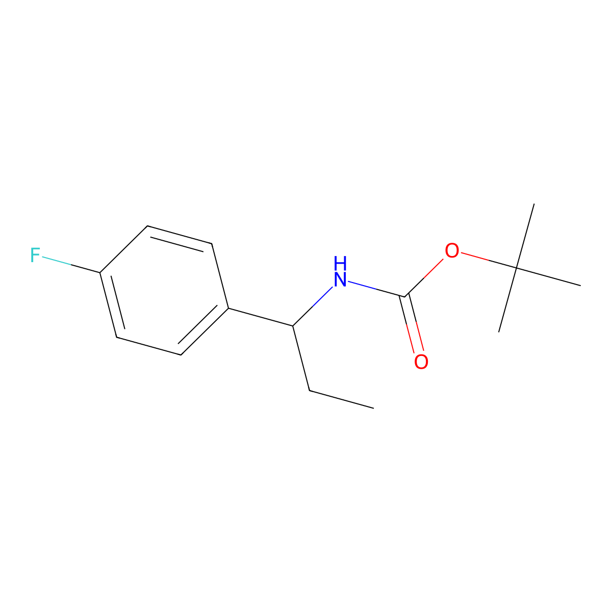 tert-butyl N-[1-(4-fluorophenyl)propyl]carbamate molecular structure, CAS 2803828-34-2