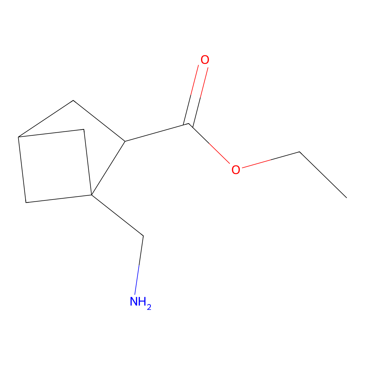 Ethyl 1-(aminomethyl)bicyclo[2.1.1]hexane-2-carboxylate molecular structure, CAS 2803828-42-2