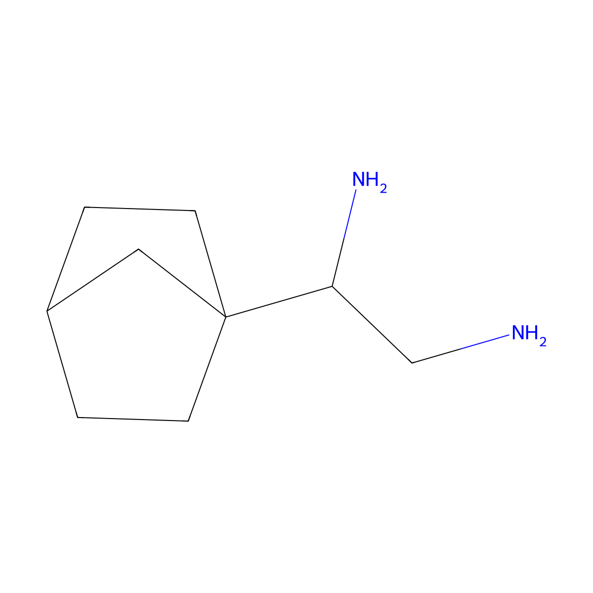 1-{Bicyclo[2.2.1]heptan-1-yl}ethane-1,2-diamine molecular structure, CAS 2803828-58-0