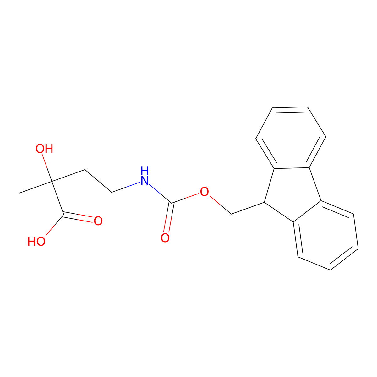4-({[(9H-fluoren-9-yl)methoxy]carbonyl}amino)-2-hydroxy-2-methylbutanoicacid molecular structure, CAS 2803828-67-1