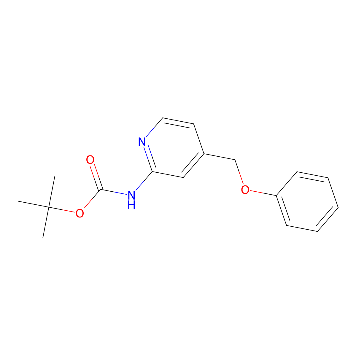 tert-butyl N-[4-(phenoxymethyl)pyridin-2-yl]carbamate molecular structure, CAS 2803828-69-3