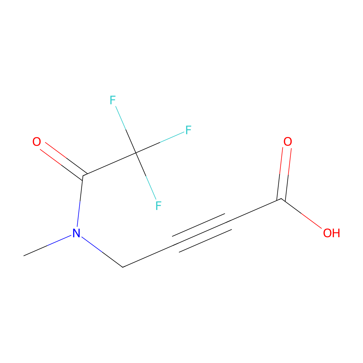 4-(2,2,2-trifluoro-N-methylacetamido)but-2-ynoic acid molecular structure, CAS 2803828-82-0